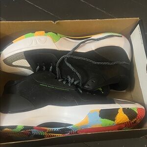 Jordan Kids Sneakers Black with Multicolor Accents
